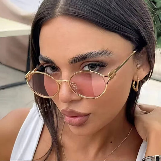 Retro Mini Oval Solglasögon